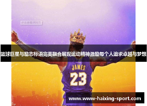 篮球巨星与励志标语完美融合展现运动精神激励每个人追求卓越与梦想